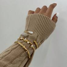 18K Gold Stainless Steel Bracelet For Women New Style Simplicity Subtlety Paper Clip Chain Lightweight Luxury Bracelet Jewelry Daily Wear