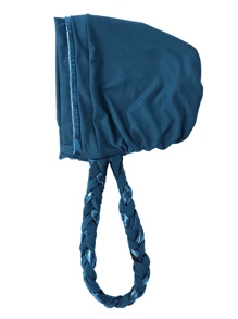 1pc Multicolor Braided Patchwork Muslin Hijab Cap, Fashion European And American Style Muslim Headwrap - A - View 10