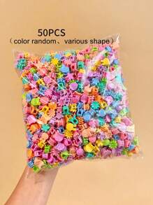 20pcs/50pcs/100pcs Mixed Cartoon Mini Hair Claws - Assorted Colors, Cute Cartoon Mini Hair Clips For Girls, Fashion Accessories - Multicolor - View 13