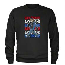 Say Drake Smiling Meme Mustard Adult Crewneck Sweatshirt - Light pink - View 3