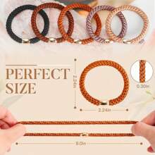 5pcs Women's Damage-Free Hair Tie Head Rope, Ponytail Support Hair Tie, Elastic Hair Rope Suitable For Thick Hair, Used For Daily Outdoor Travel, Face Washing And Makeup, Etc. Ponytail Holders Hair Elastics Hair Rubber Bands Scrunchies