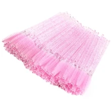 200 cọ chuốt mi pha lê - Cọ chuốt mascara dùng một lần, thích hợp cho mi giả, lông mày và nối mi (Màu hồng) - Hồng - Xem 2