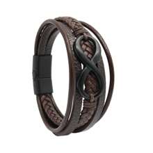 Vintage Leather Adjustable Bracelet Set, Casual Accessories, Suitable For Men's Everyday Wear, Dating, Gathering, Birthday, Thanksgiving, New Year Gifts - Multicolor - View 7