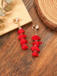 TopHanqi 9 件波西米亚风格多色几何夹式耳环套装，分层耳饰，适合日常、度假、旅行和派对佩戴