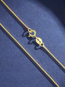 925 Sterling Silver Necklace For Women - Elegant, Fine Chain, Gold Tone, Length 16in-24in, Suitable For Casual And Party Wear, Birthday, Holiday, Mother's Day, Thanksgiving Gift - Gold - View 11