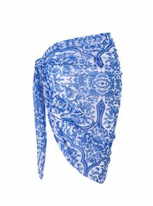 时尚性感绷带连体泳衣女裹身裙套装支撑遮肚沙滩度假欧美进口