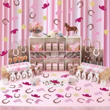 200Pcs Glitter Western Cowboy Table Confetti For Horse Race Theme Pregnancy Celebration Birthday Party Supplies