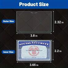 防水PVC卡套-31毫米厚，柔软透明，适用于社保卡、卡套、游戏保护套、医疗卡、信用卡等各种卡片保护套
