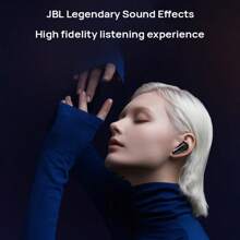 JBL Słuchawki Bluetooth LIVE FLEX 3 True Wireless Bluetooth Smart Touch Screen Adaptacyjna redukcja szumów Półdouszne Bluetooth 5.3 Niskie opóźnienie Wysokiej jakości przetwornik 10 mm Dark Night Black