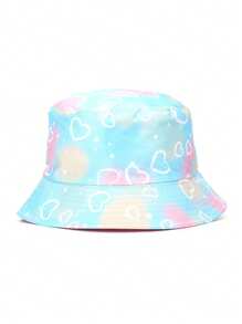 1 chiếc mũ chống nắng hình động vật hoạt hình cho trẻ em, mũ xô trang trí hình trái tim cá mập dễ thương cho mùa xuân thu - 1PC - Xem 4