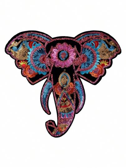 1pc Red Flamingo Embroidery Patch, Polyester Textile DIY Applique, Suitable For Clothing, Accessories, All Seasons Summer, School