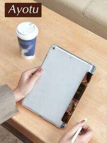 Ayotu 标语拼贴保护套适用于三星 Galaxy Tab/IPad、IPad 第 9/8/7 代 10.2 英寸、新款 IPad 第 10 代保护套、具有自动唤醒/睡眠功能、四角防摔 - 彩色 - 查看 4