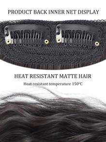 女士水波接发夹 14 英寸接发夹 天然隐形接发片 适合稀疏头发 增加发量