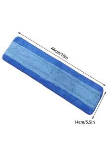 1/2/4pcs Replacement Pads For 18-Inch Bona Flat Mop, Blue Striped Adhesive Microfiber Cleaning Accessories