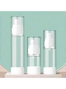 2/1pc Vacuum Press Bottle, 50ML/100ML, For Dispensing Lotion, Spray For Cosmetics, Skincare, Shower Gel, Shampoo And Perfume Travel Portable Empty Bottle - Multicolor - View 6