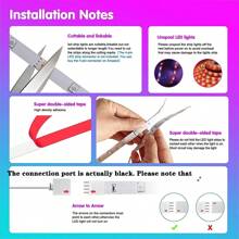 1pc LED Light Strip , Music Synchronized Color Changing RGB LED Lights, With Remote App Control, Adjustable Modes, Suitable For Indoor Bedroom, Desk, Valentine's Day, Wedding, Christmas Party Festival Decoration