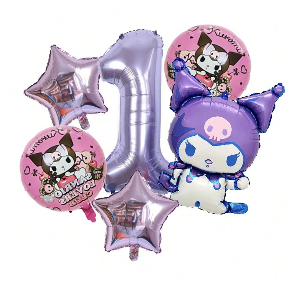 Sanrio Sanrio Kuromi Themed Numeric Balloons Set, Kuromi Birthday Party