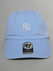 Fabric Baseball Cap: 47 New York  Adjustable Hat Moisture-Wicking & UV Protection  Licensed For Men/Women - 藍色 - 查看 6