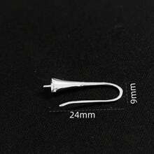 10PCS DIY Design Sieraden Bevindingen Zilverkleurige Gladde Pinch Bail Oorbelhaak Oorbelhaak