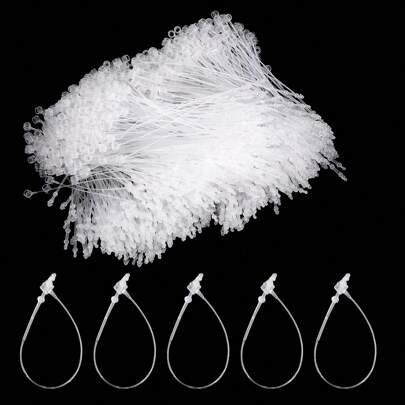 1000PCS Locks PP Commodity Clothes Price Label Tagging Pins Plastic Loop Pin Lock Pins Rope Pin Line Tag