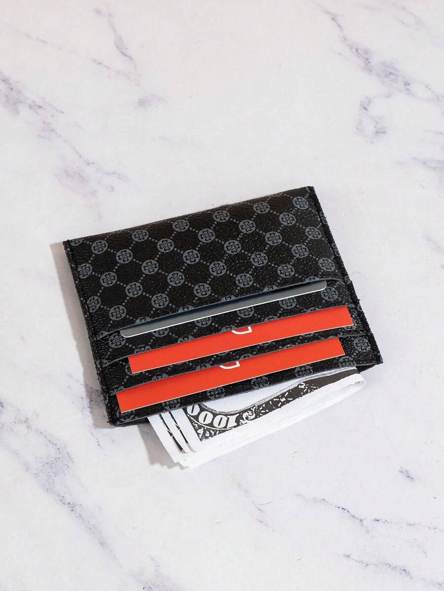 New Style Multi- Slots PU Leather Holder Wallet Thin And Elegant Mini Wallet Card Wallet - Black - View 1