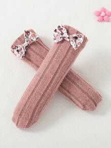 Summer Baby Girl Cute Pink Ditsy Floral Cap Sleeve Romper & Bow Socks & Headband Set