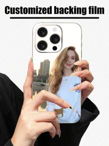 1 Pc Customized Personalized Pattern Phone Protective Back Film, Compatible With IPhone 16 15 14 13 12 11 Pro Max, Fashionable, Retro, Colorful, For Grandparents, Couples, Pet Lovers, Suitable For Anniversary, Birthday, Graduation, Wedding, Christmas, Halloween, Winter, Prom, Autumn, Mother's Day, Father's Day, IPhone Phone Protective Back Film, Phone Accessories - Multicolor - View 6