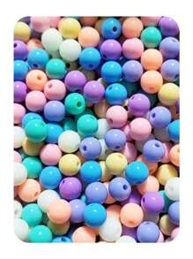 200 Pearl Beads 8mm Mix Colors Seed Beads Crafts Jewelry - 牛奶混合物 - 查看 1