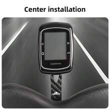 Soporte de computadora de bicicleta de fibra de carbono MOTSUV, extensión integrada para luz de bicicleta y montaje para pantalla de computadora