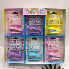 Sanrio New Cartoon Sanrio Stapler Stationery Set, Cute Cartoon Melody Student Scribble Tools Stapler