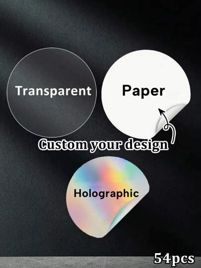 4Size:4/5/6/7CM, 24/48/120/240pcs Custom Waterproof Stickers Personalized Stickers Logo Stickers Business Stickers Labels Postage Labels Order Stickers Wedding Stickers Party Stickers Birthday Stickers Halloween Stickers Christmas Stickers Independence Day Stickers Thanksgiving Stickers Holographic Sticker, Ornamental, Modern, Colorful, Cute, Vintage, Cartoon, Kawaii, Funny