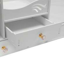 kangten Makeup Storage Box Cosmetic Organizer +Drawers, Desktop Tidy Table Organiser Storage Case For Office/Home - White - View 4