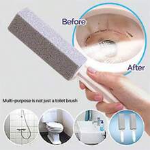 1pc Pumice Stone Toilet Brush No Blind Spot Strong Removal Of Urine Dirt Yellow Stains Clean Water Level Toilet Cleaner Wash Toilet Brush - White - View 9