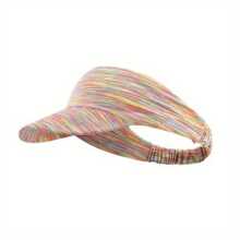 1 件男女通用透气运动遮阳帽，夏季户外防晒，涤纶针织面料，四季弹力，带开关闭合，仅可手洗 - 适合骑行和跑步