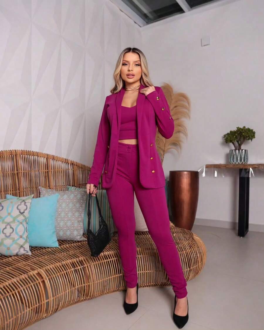 Women Two-Piece Outfits - 紫色 - 查看 1