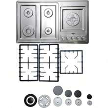 Gutstark Parrilla de Gas de Acero Inoxidable Empotrable 5 Quemadores Parrillas Estufa de Mesa Empotrable Hogar Cocina Gas Lp Gas Natural Estufas - Negro - Ver 7