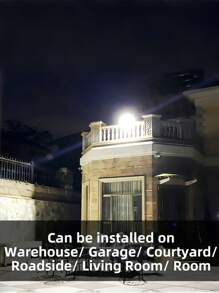 1pc ABS Material Wireless Outdoor Waterproof Photosensitive Remote Control Timed LED Solar Floodlight, Suitable For Garden, Home, Courtyard, Plaza, Road, Park, Outdoor Construction, Emergency Repair Lighting (Small Size With 18650-800mAh Battery, Medium Size With 18650-1200mAh Battery, Large Size With Dual 18650-1200mAh Batteries) - Multicolor - View 4