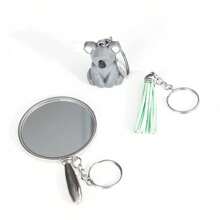 50pcs Metal Blank Keyrings/Stamped Key Chains (Mixed) Separable Key Holder Keyring Pendant