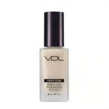 VDL Cover Stain Perfecting Foundation SPF35 PA++ 30ml (1.01 Fl Oz) - Vegan, Moisturizing, Long-Wearing, Invisible Pores, Lightweight, Flawless Coverage, Pore & Blemish Concealing, Long-Lasting, Radiant Finish, Vegan Formula, All Skin Types (7 Colors: M01, A01, A02, A03, V01, V02, V03) - A02 - View 5