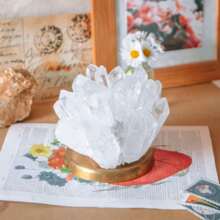 1 Stück Bergkristall Cluster - Wunderschön und edel, geeignet für Bankette und Heimdekoration - Lieblingssammlung von Kristallbegeisterten - perfektes Geschenk für Feste