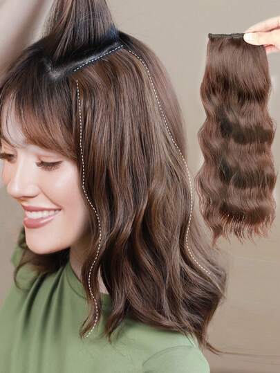 Wasserwellen-Haarextensions für Frauen, 14 Zoll Clip-In Haarextensions, natürliche unsichtbare Haarverlängerung, geeignet für dünner werdendes Haar, erhöht das Haarvolumen