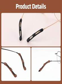 8 Peças Almofadas de Orelha de Óculos de Silicone Macias, Ganchos de Orelha Anti-Deslizamento para Óculos Confortáveis para Esportes, Corrida, Fitness, Evita que Caia, Design Elástico e Anti-Deslizante, Apoios de Nariz e Presilhas de Orelha de Silicone para Óculos