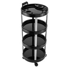 YUNRUX Storage Island & Carts - Black - View 5