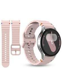 chinbersky Premium Sport Band Compatible With Galaxy Watch 7 (40mm/44mm) - Seamless Soft Silicone Strap Compatible With Watch 6/5/4 FE (40mm/44mm) & Classic Models (42mm/43mm/46mm/47mm) & Pro 45mm - Unisex Design