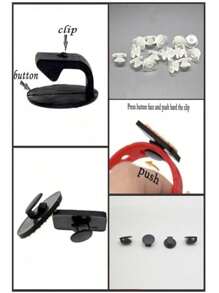 16 件/套金色蝴蝶和粉色芭蕾花鞋饰，适用于沙滩鞋/花园鞋，可拆卸