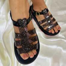 Kit 2 Pairs Of Lupita Children's Glitter Sandals Stylish Girl Birken Fashion Blogger! - Màu hồng gỉ - Xem 2