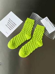 8 Pairs Women's Colorful Bubble Slouchy Socks, Cute & Minimalist, Soft & Breathable, Suitable For Spring/Autumn Daily Wear