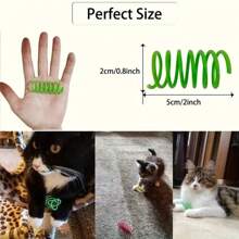 12pcs/20pcs/40pcs Random Color Plastic Cat Lover And Cat Mom Love Spring Toy, Interactive Cat/Dog Lover Gift And Dog/Cat Mom Love Pet Kitten Chase Toy