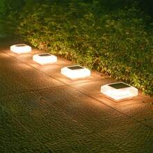 Solar Powered Modern Minimalist Outdoor IP44 Pillar Lights, Suitable For Yard, Villa, Railing, Fence, New Design Column Lights, Outdoor Garden Lighting For Pathway, Yard, Patio - Multicolor - View 11
