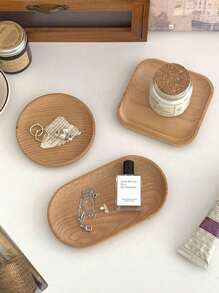 1 件创意斯堪的纳维亚简约山毛榉木托盘、桌面香薰烛台、入口木盘、钥匙、珠宝收纳、情人节礼物 - 彩色 - 查看 2